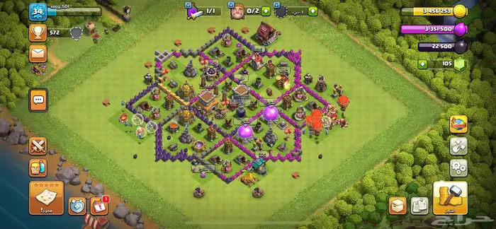 حساب لعب clash of clansللبيع 1
