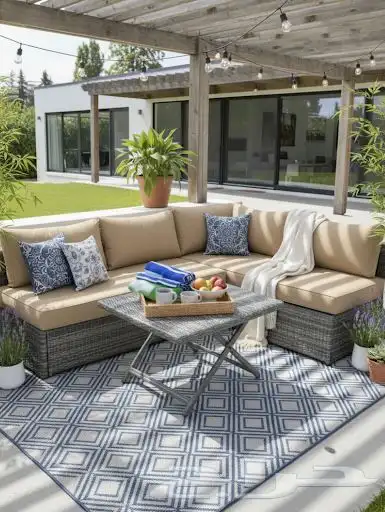 جلسة خارجية مكون من مقعدين ثنائي و طاولة صناعة صينية 1