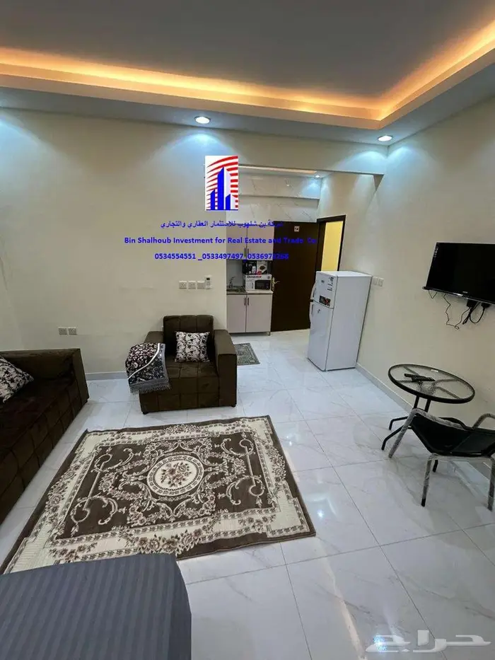 استوديوهات عزاب للايجار الشهري حي الضباط 0