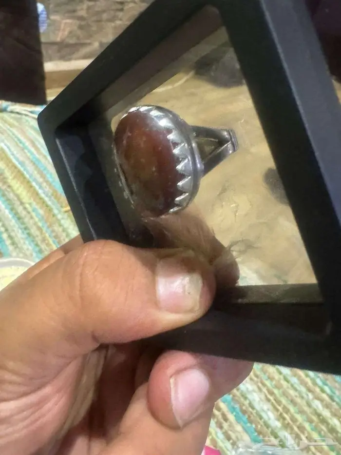 خانم فضة تفصيل المصمم عدنان الشريف عقيق كبدي خام نادر 6