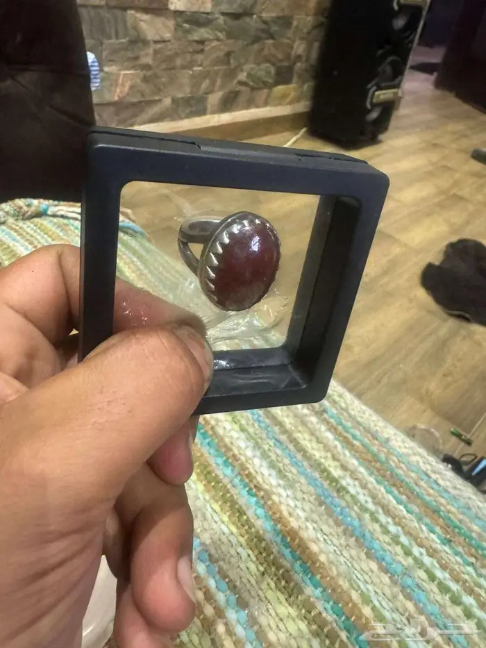 خانم فضة تفصيل المصمم عدنان الشريف عقيق كبدي خام نادر 2