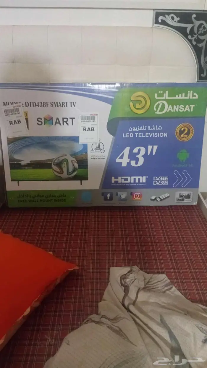 شاشه دنسات اسمارت 43بوصه جديدة غير مستخدمه 0
