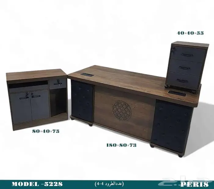 اثاث مكتبي مكاتب مودرن فخم مكتب كلاسك جلد حق مدير مقاس وسط 7