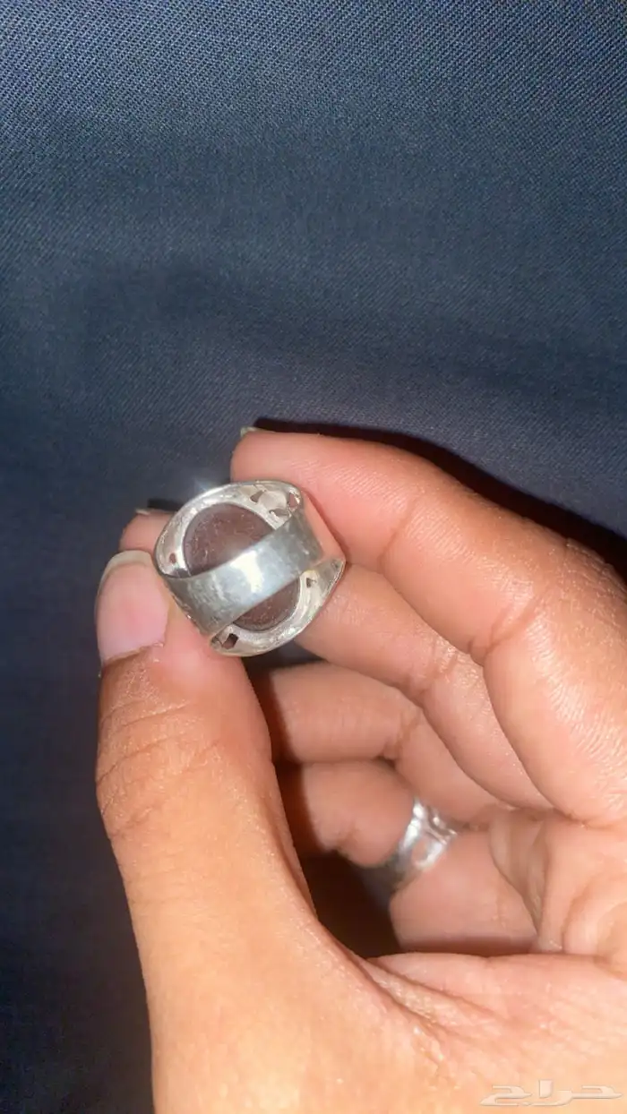 خاتم عقيق فضه عيار 925 اصلي 210 2