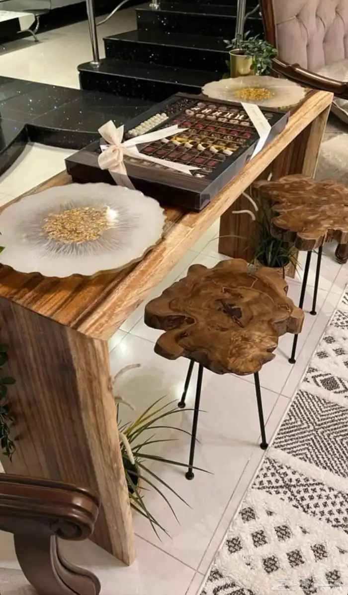 طاولات خشب طبيعي 10