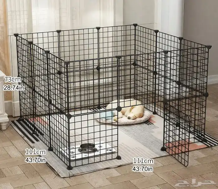الواح شبك حيوانات حواجز اسود cage panel 5