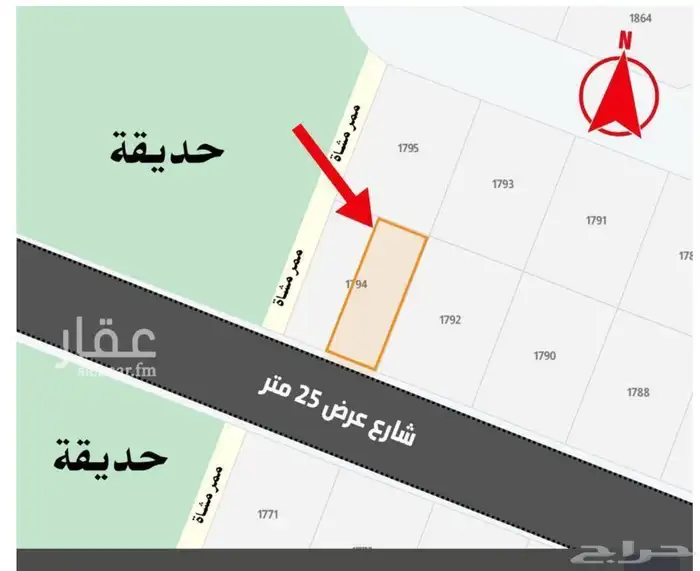 فرصة أقل عرض في السوق للبيع نص أرض في مخطط جوهرة ثول 1