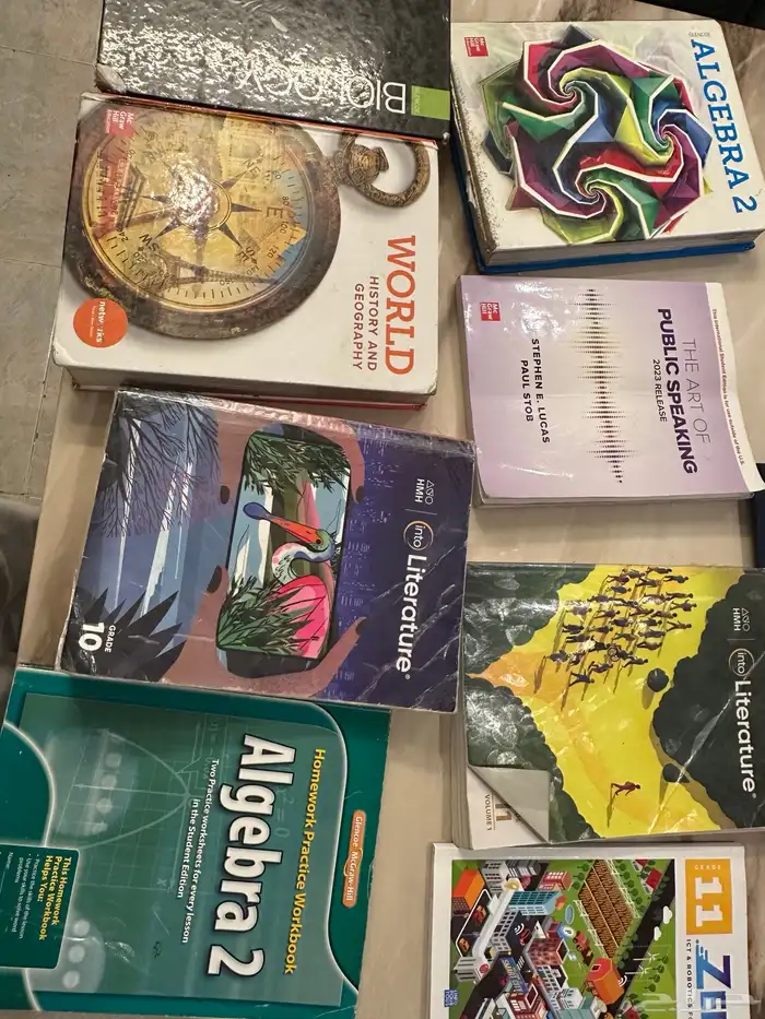 كتب عالميه منهج أمريكي grade 6 9 10 11 وفي كمان 10