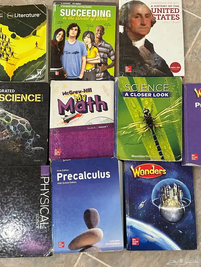 كتب عالميه منهج أمريكي grade 6 9 10 11 وفي كمان 6