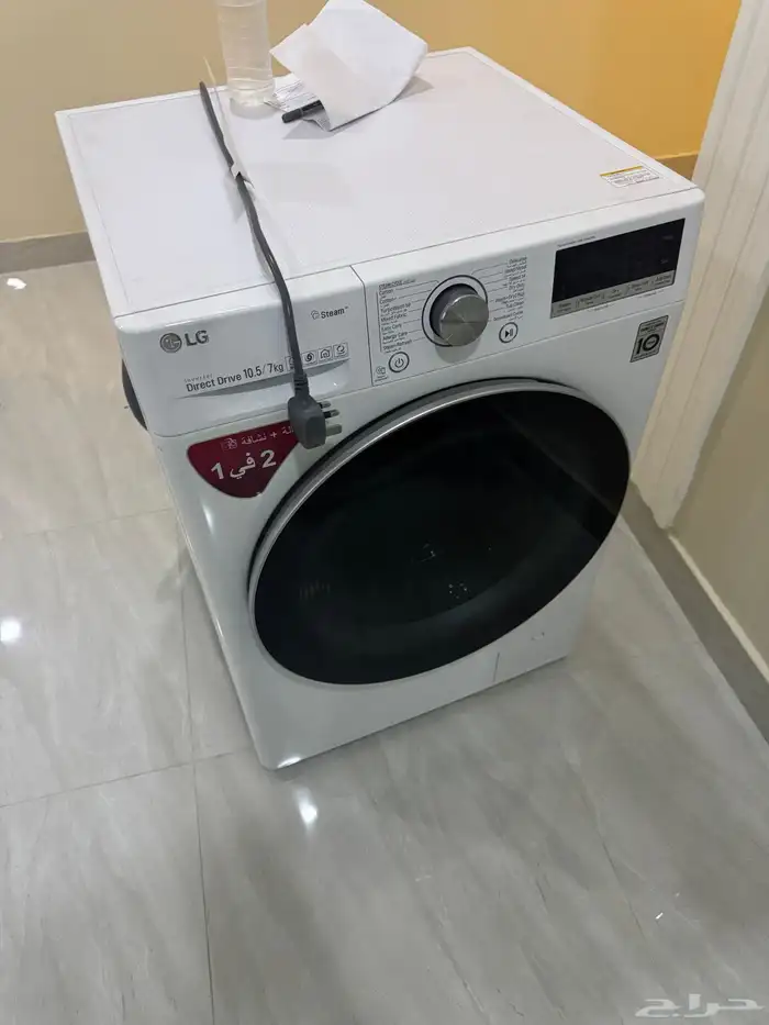 غساله ونشافه LG 10.5k غسيل و تجفيف 7kg اثنين في واحد 0