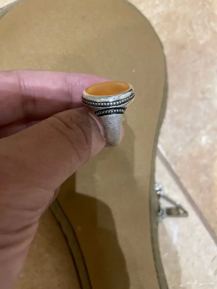 للبيع خواتم واحد اصفر عقيق واحد في ايات الكرسي كلها فضه 2