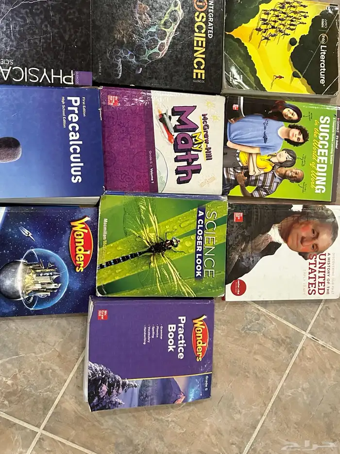 كتب عالميه منهج أمريكي grade 6 9 10 11 وفي كمان 5