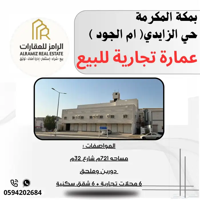 عمارة تجارية بحي الزايدي ( ام الجود ) 0