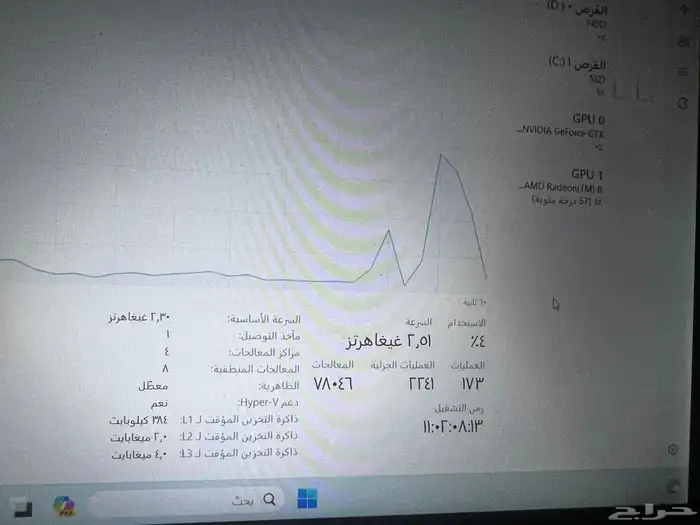 لابتوب قيمنق hp pavilion 16 3