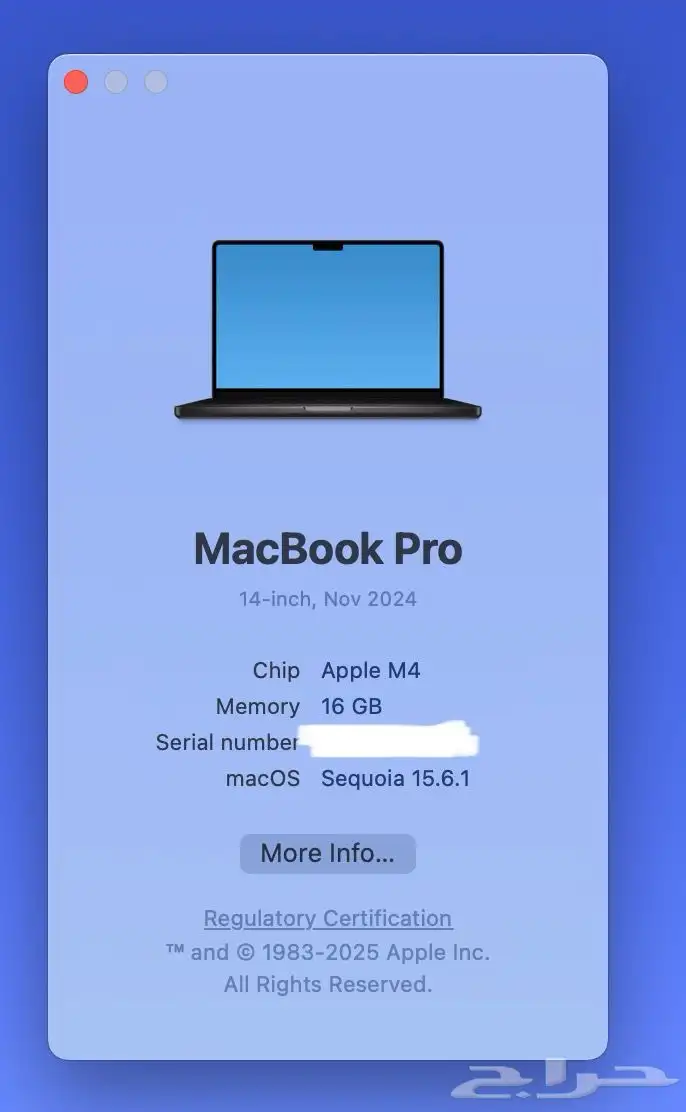 للبيع MacBook Pro M4 أسود فلكي (قليل استخدام شبه جديد) 3