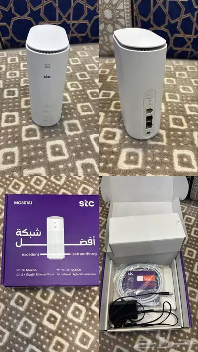 راوتر شبه جديد STC 5G بجميع ملاحقاته وكرتونه 0