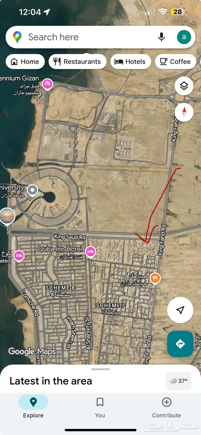 ارض تجاريه للبيع في جازان طريق الملك سعود حي المحمديه 2 1