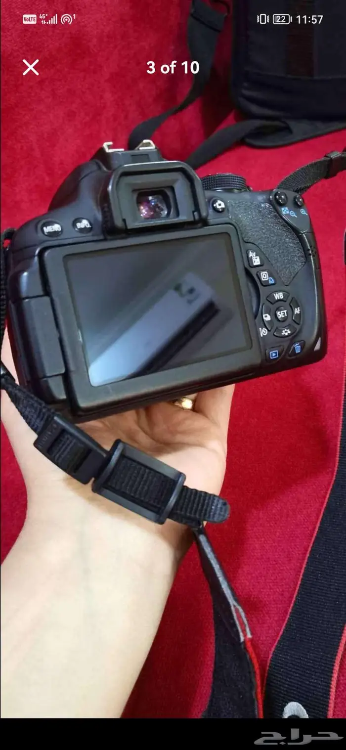camera canon 700d with 2 lens كاميرا كانون مع عدستين 0