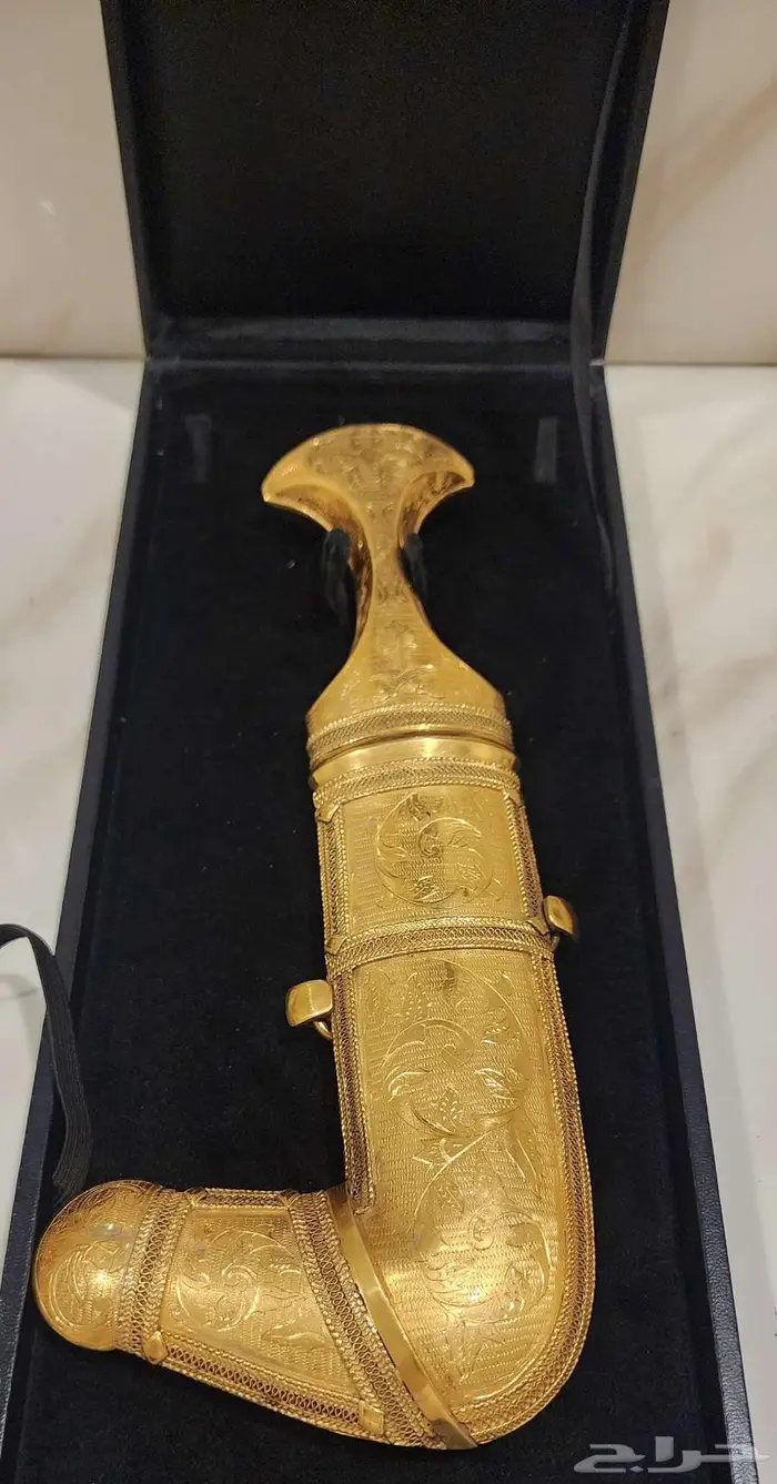 خنجر فظه مطليه ذهب عيار 22 اصدار خاص الحرس الوطني ختمين 0