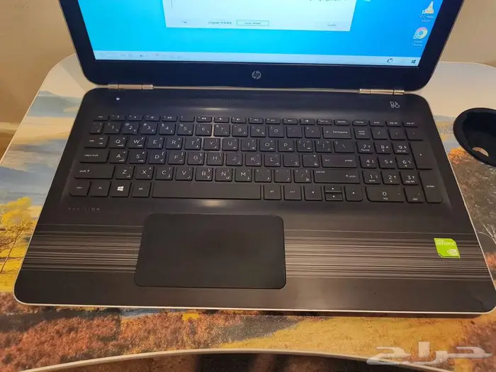 لابتوب hp i7 pavilion كرتين شاشة داخلي وخارجي 8