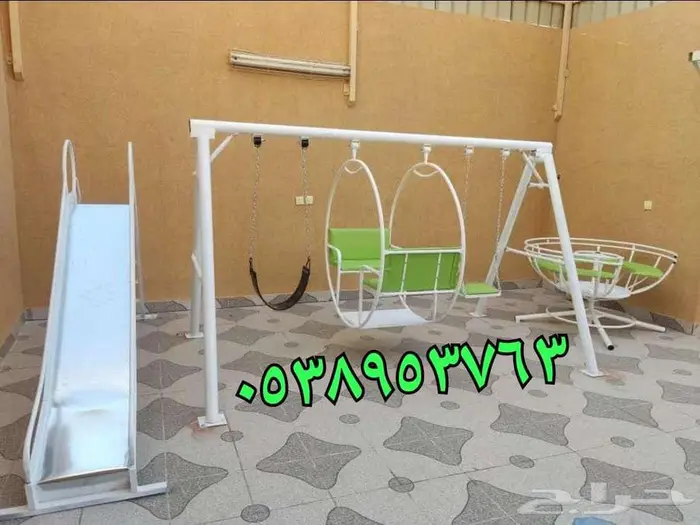 جلسات حديدية والعاب مراجيح وزحليقة 10