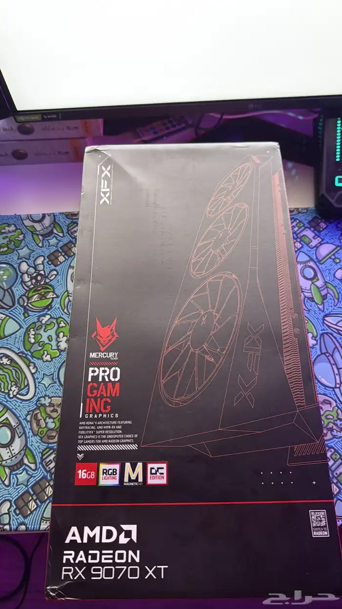 للبيع كرت شاشة XFX AMD  MERCURY 9070 XT 3