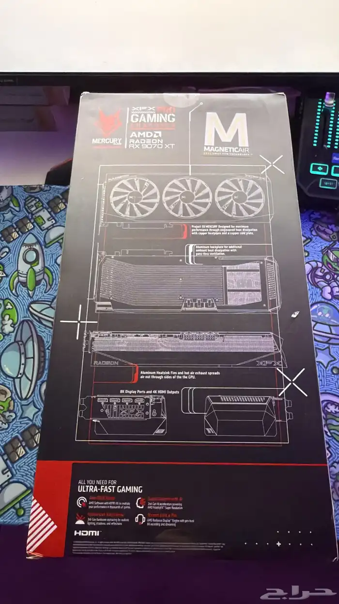 للبيع كرت شاشة XFX AMD  MERCURY 9070 XT 5