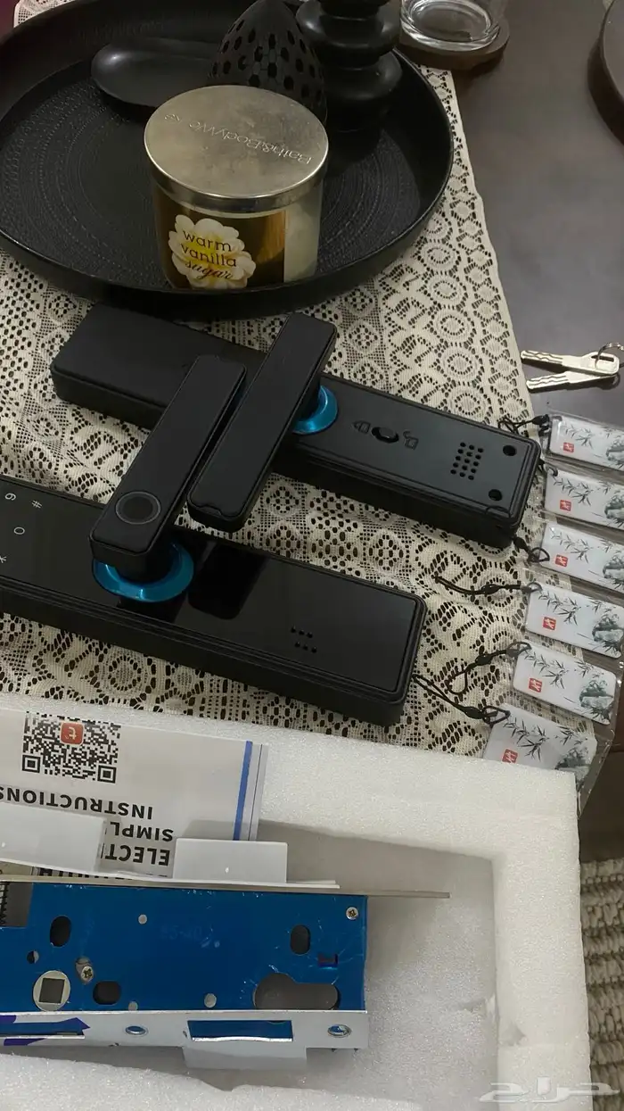 قفل باب ذكي بصمة كروت تطبيق بلوتوث 3