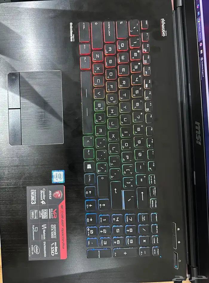 لابتوب العاب قيمنق msi ge72vr 6rf apache pro 4