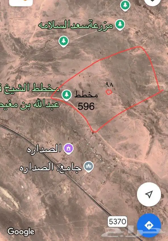 أرض زراعية في الجلة غرب الرياض مساحة 10 آلاف سعر 250 ألف 2