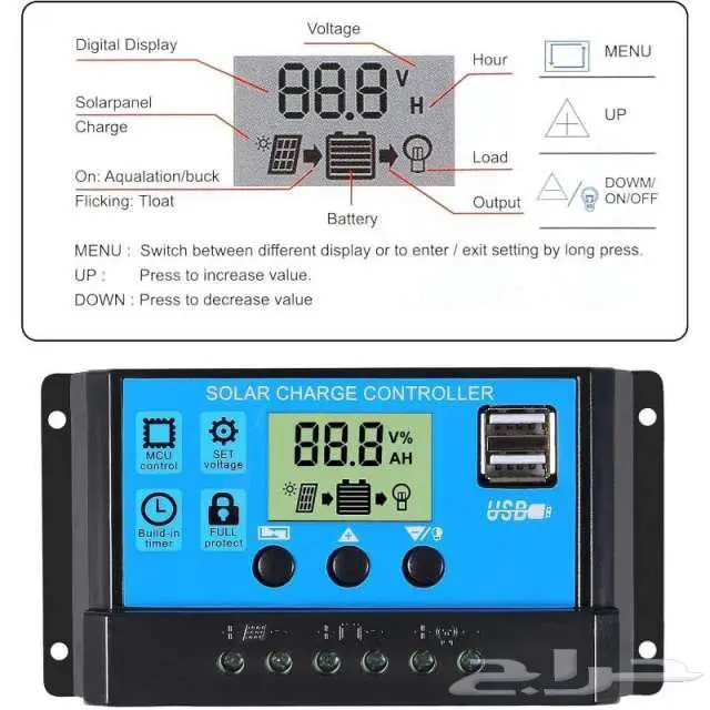 منظم شحن الطاقة الشمسية A10 6