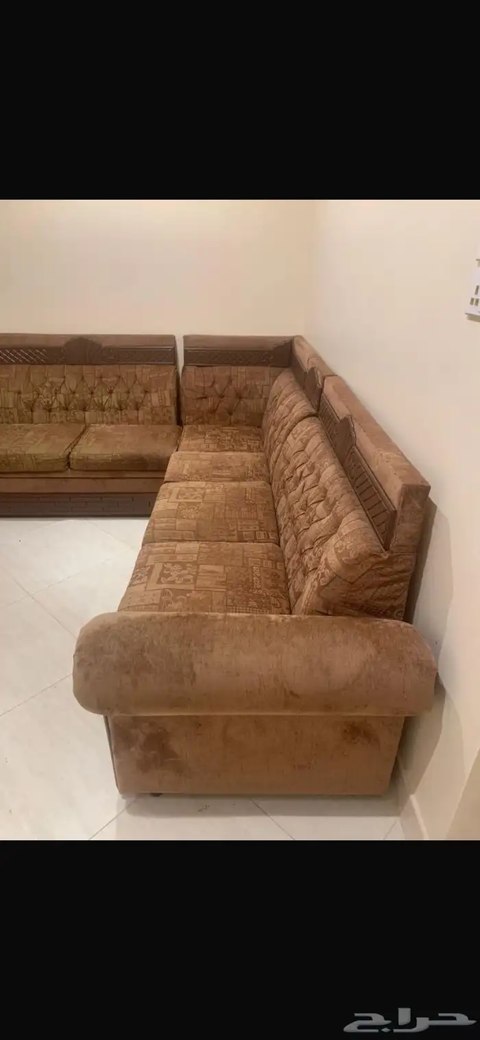 للبيع المستعجل كنب حرف إل مستعمل نظيف 2