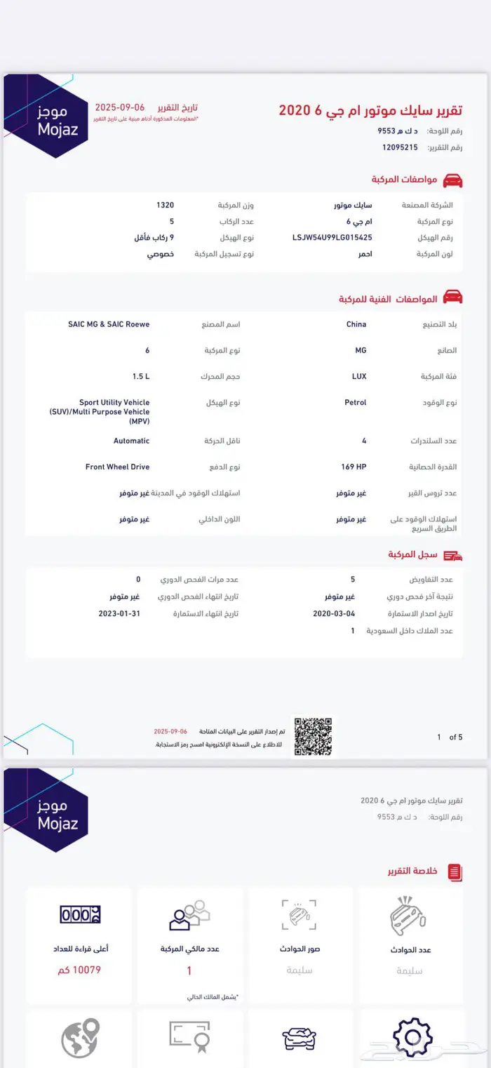 ام جي 6 2020 فل كامل 14