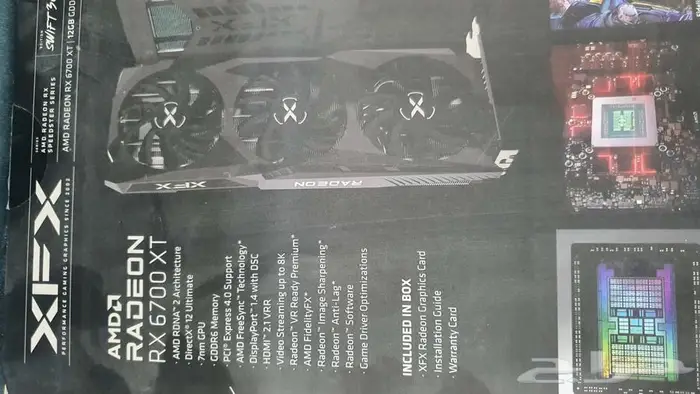 Amd rx 6700 xt 12gb للبيع كرت شاشة مستعمل 11
