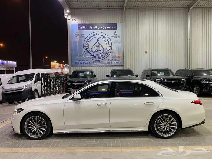 مرسيدس اس 500 موديل 2021 ابيض ماشيه 131000كم 54