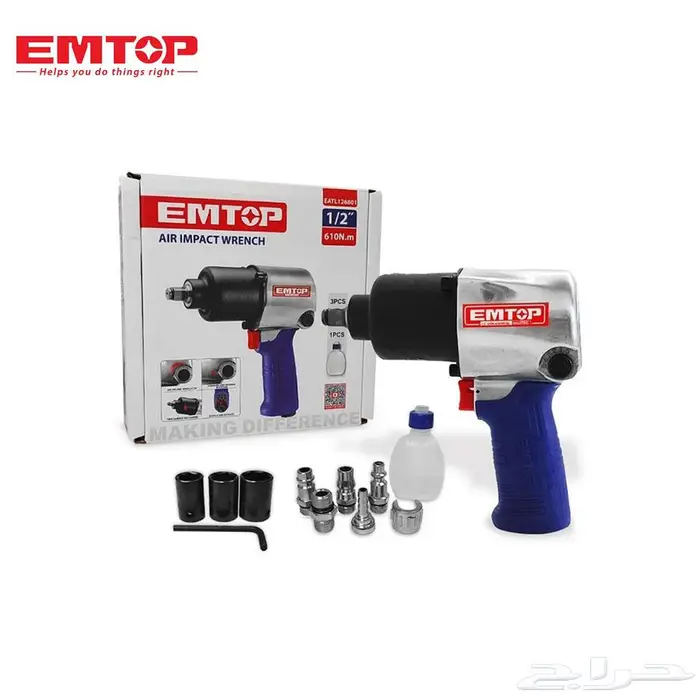 EMTOP مفتاح كفرات هوائي احترافي 1 2 إنش   عزم 610 نيوتن.متر 2