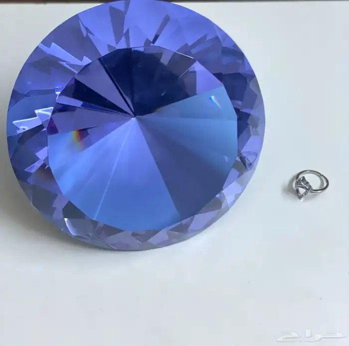 جوهرة انتيك كريستال على شكل ماسه ديكور بحجم كبير 4