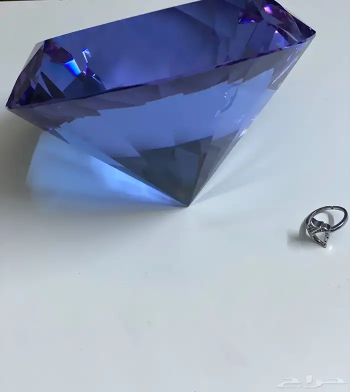 جوهرة انتيك كريستال على شكل ماسه ديكور بحجم كبير 3