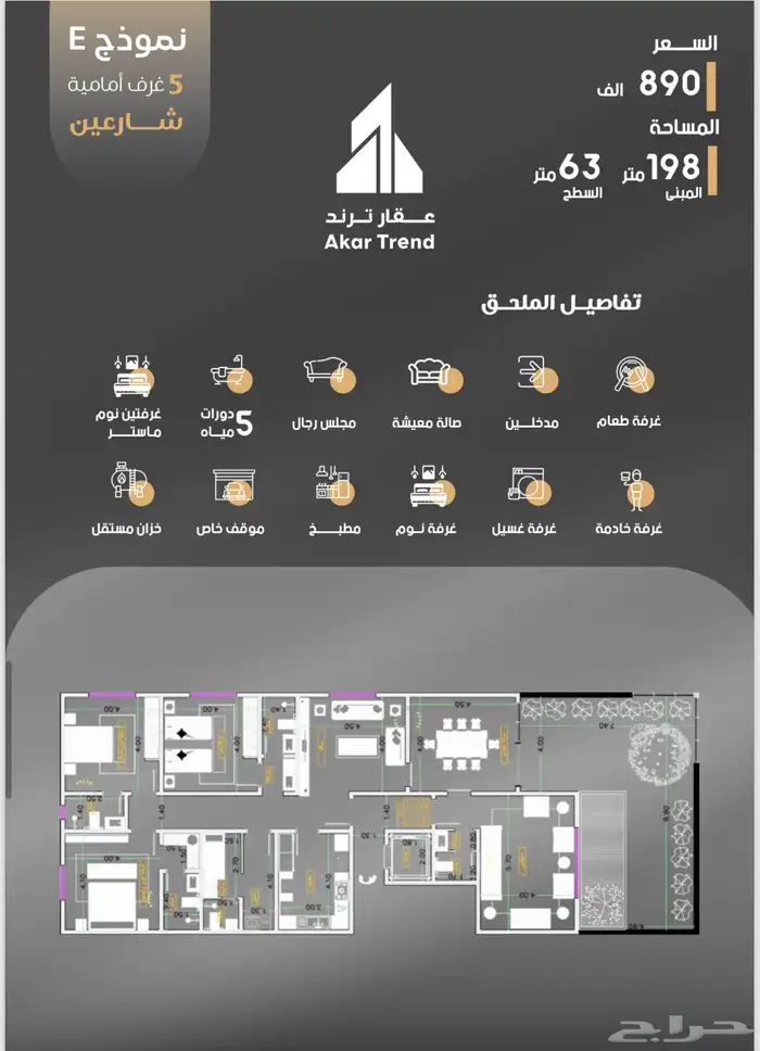 شقق تمليك تجاري سكني للسكن والاستثمار حي السلامة 5