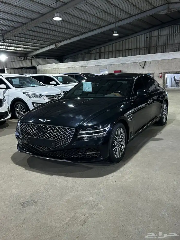 هيونداي جنيسيس اسود 2021 بنزين بطاقة جمركية وارد كوريا 2