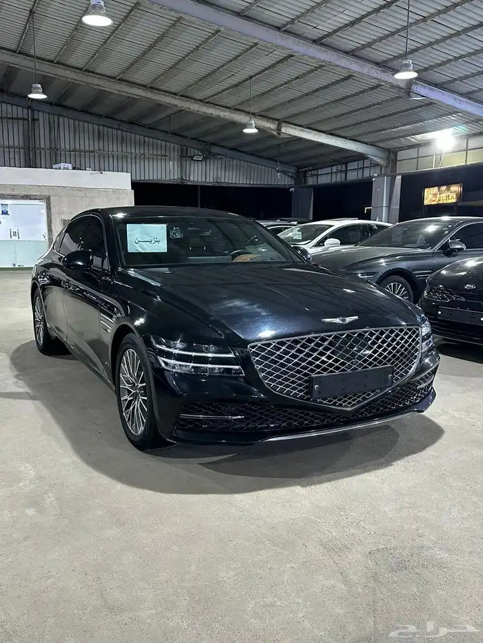 هيونداي جنيسيس اسود 2021 بنزين بطاقة جمركية وارد كوريا 3