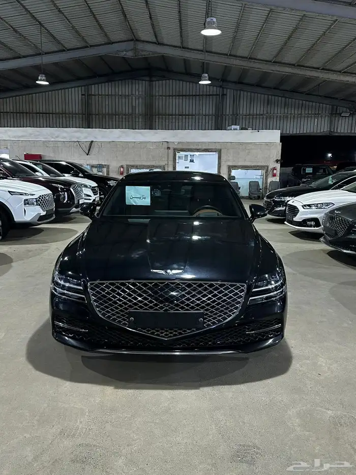 هيونداي جنيسيس اسود 2021 بنزين بطاقة جمركية وارد كوريا 1