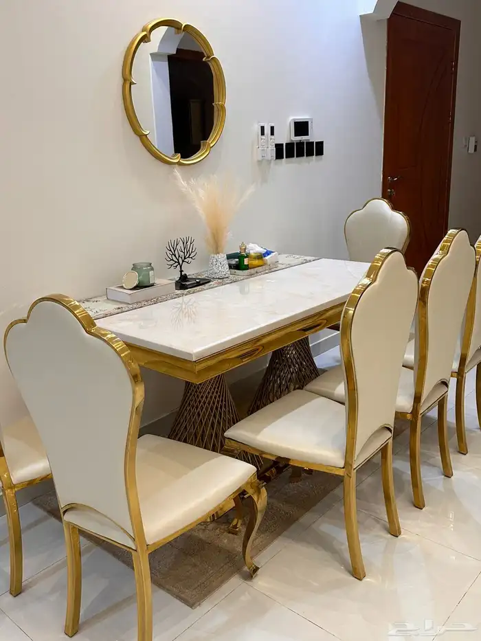 طاولة طعام 6 كراسي جديده لم تستخدم 0