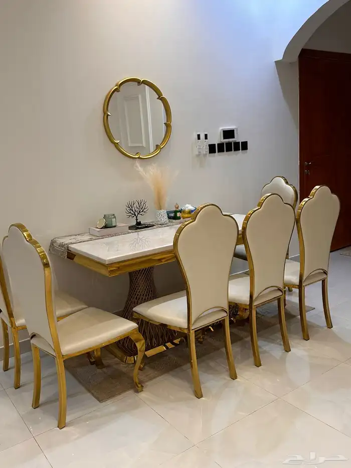 طاولة طعام 6 كراسي جديده لم تستخدم 1