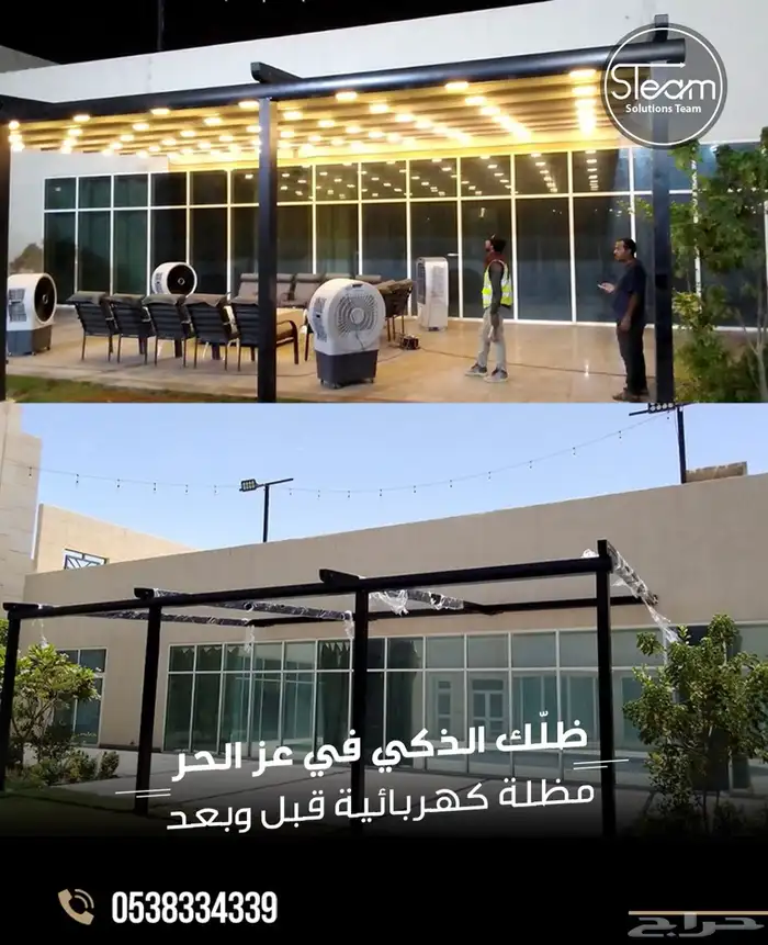 مظلات كهربائية زجاج الذكي 3