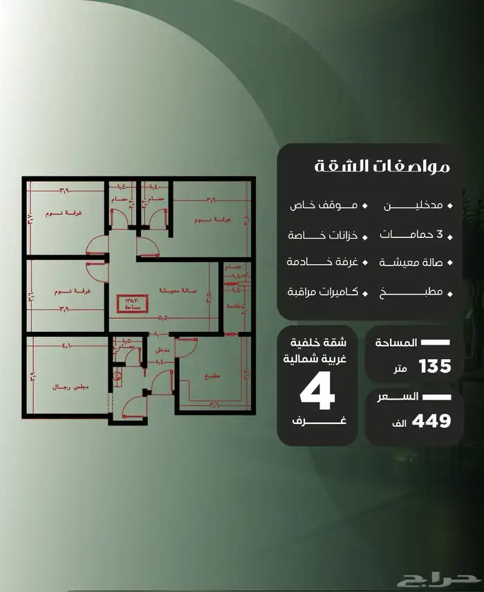 شقق للاستثمار حي النزهه وحولها 9