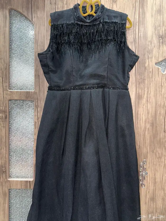 فستان لون اسود لامع على الخفيف 3