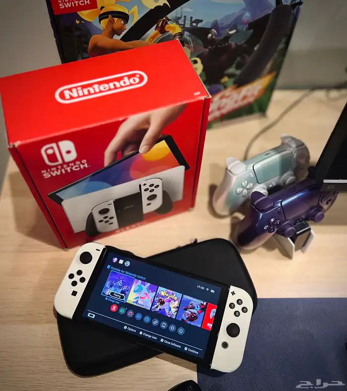 نتندوسويتش اولد ابيض nintendo switch oled 4