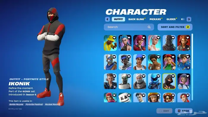 حساب فورت نايت نادر مصروف عليه اكثر من عشرة الف ريال 1