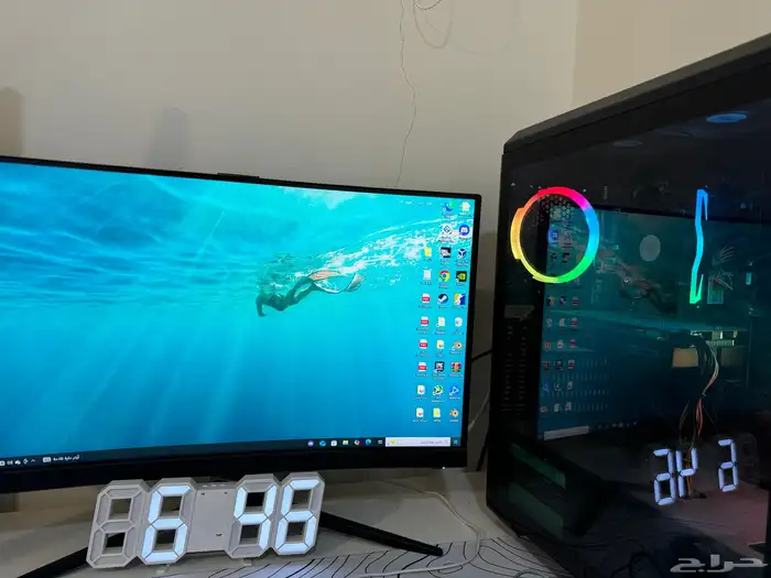 شاشة ألعاب MSI منحنية 23.6 بوصة   144Hz 3
